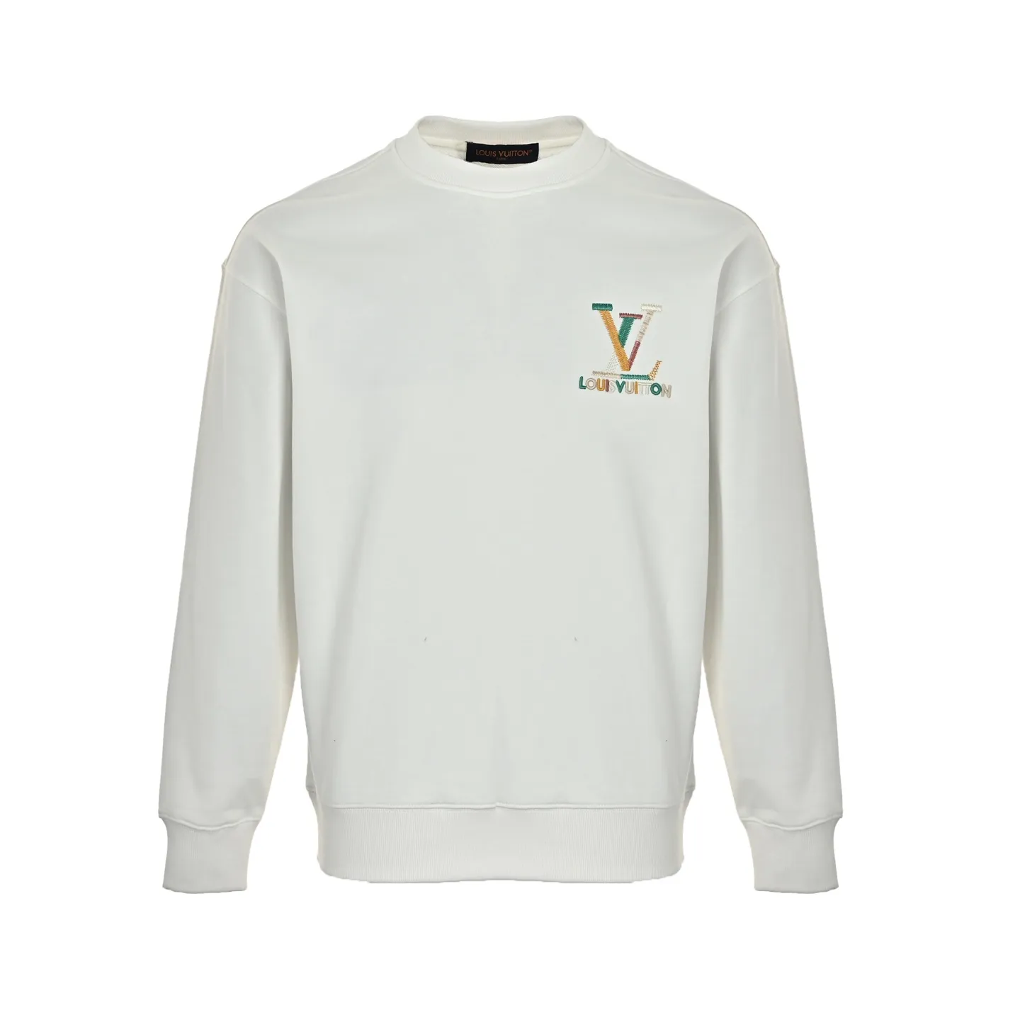 Louis Vuitton/Louis Vuitton colorful presbyopic letter logo embroidered round neck sweatshirt